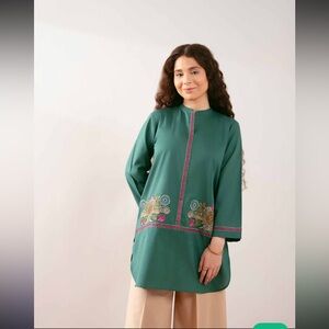 Nishat Embroidered Tunic Pakistani Indian Kurti Shirt Medium